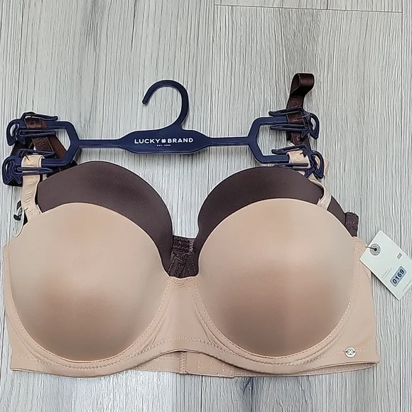 Lucky Brand Women's Beige and Brown Bra - Picture 1 of 7